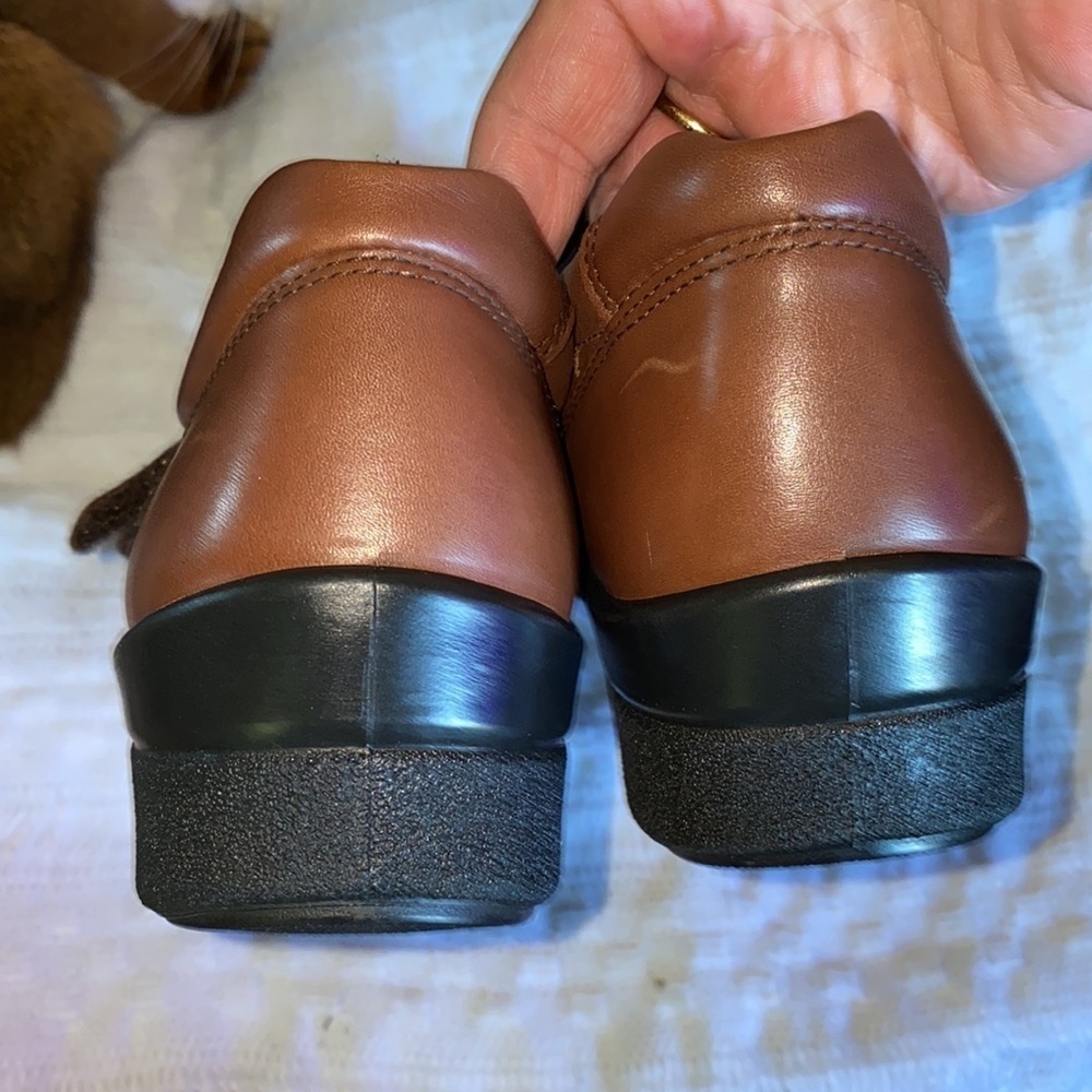 Ecco Leather Loafers with Triple Velcro Strap EU 41 US 8.5 - Picture 9 of 10